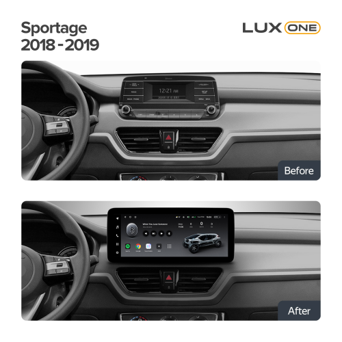 Установочный комплект Teyes Тиайс LUX ONE для Kia Sportage 2018-2019 12.3″