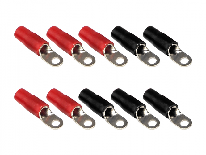 Клеммы силовые AuRa ACN-R104/10 (5 красных +5 чёрных)