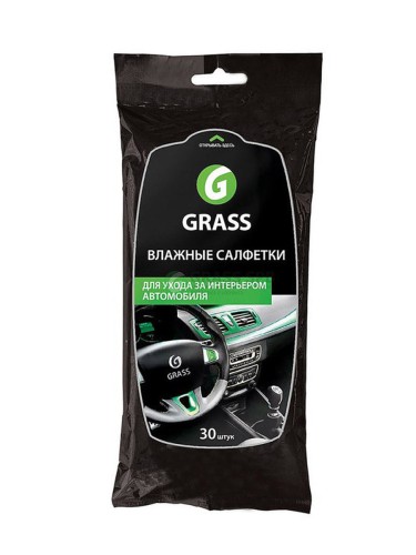 GraSS - влажные салфетки для ухода за интерьером авто (упаковка 30шт)