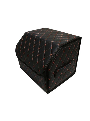 Сумка-органайзер в багажник авто 35*30*35см (фигурный ромб-черный/оранжевый/черный) 