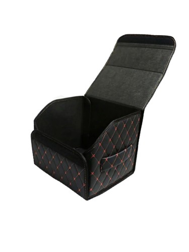 Сумка-органайзер в багажник авто 35*30*35см (фигурный ромб-черный/оранжевый/черный) 