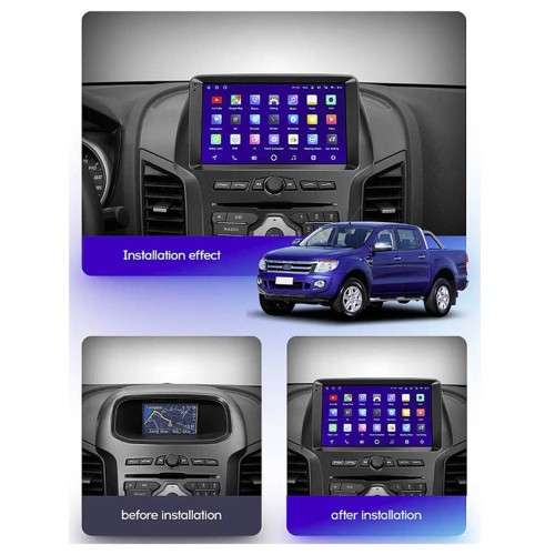 Штатная магнитола Teyes X1 Wi-Fi + 4G Ford Ranger 3 2011-2015 9" (F1) (2+32Gb)