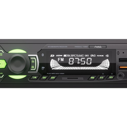 Магнитола (головное устройство) 1Din AurA FIREBALL-105BT