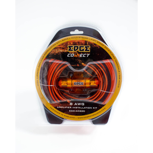 Набор проводов EDGE edc-ak820 для установки усилителя 8awg, 2rca-2rca,акустич.кабель.cca