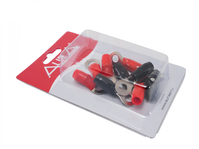 Клеммы силовые AuRa ACN-R108/10 (5 красных + 5 чёрных)