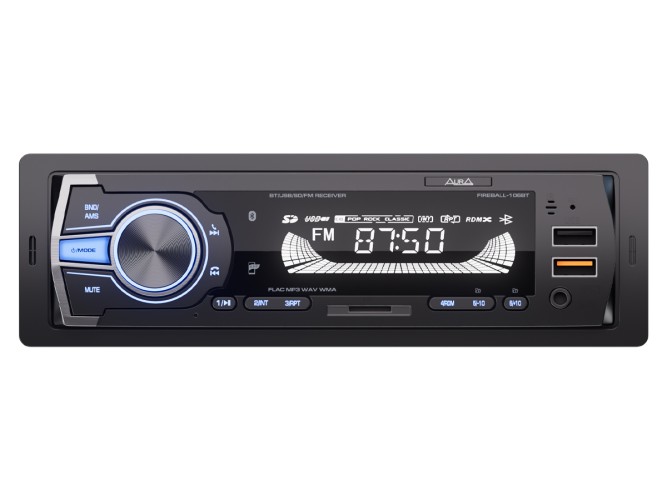 Магнитола (головное устройство) 1Din AurA FIREBALL-106BT