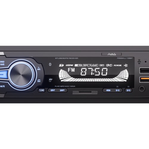Магнитола (головное устройство) 1Din AurA FIREBALL-106BT