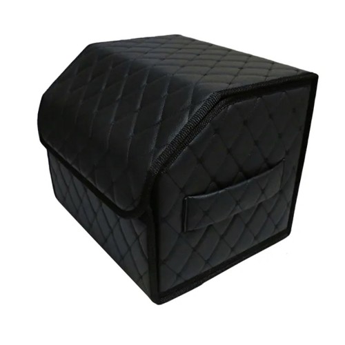 Сумка-органайзер в багажник авто 35*30*35см (фигурный ромб-черный/черный/черный)