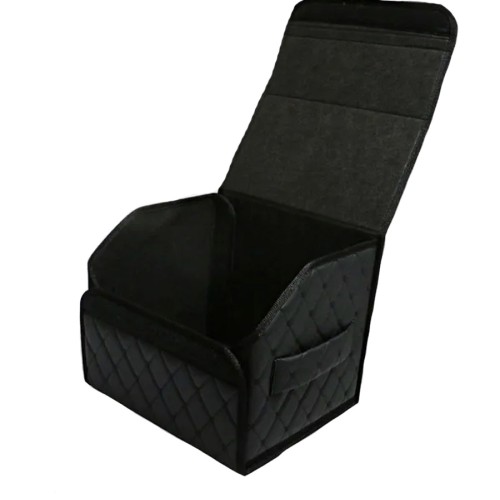 Сумка-органайзер в багажник авто 35*30*35см (фигурный ромб-черный/черный/черный)