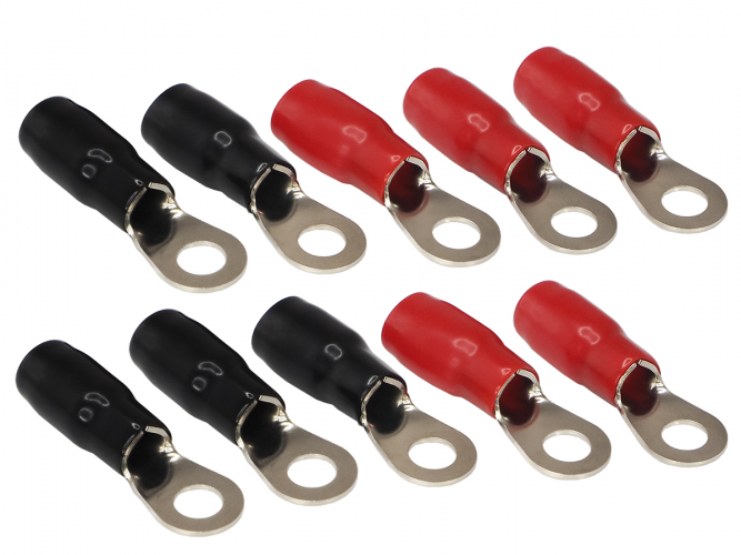 Клеммы силовые Aura ACN-R208/10 (5 красных + 5 чёрных)