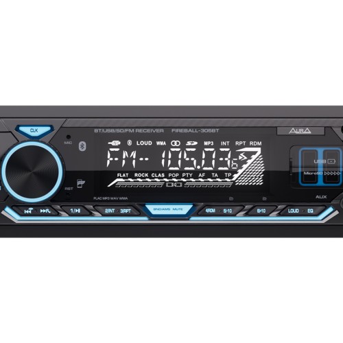 Магнитола (головное устройство) 1Din AurA FIREBALL-305BT