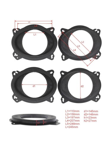Подиум Subaru 2012+ пластик жесткие 6,5"(16см), высота 2,7см (пара) фронт