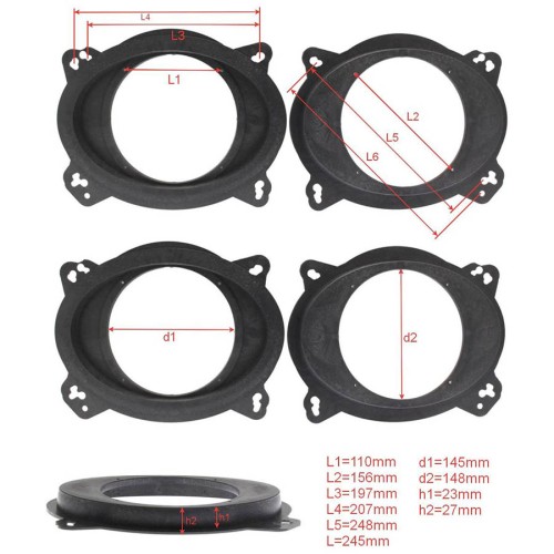 Подиум Subaru 2012+ пластик жесткие 6,5&quot;(16см), высота 2,7см (пара) фронт