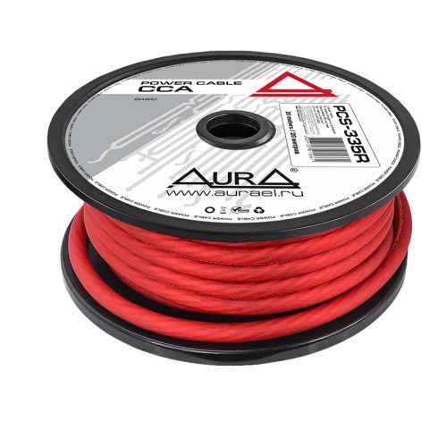 Силовой кабель AuRa PCS-335R 2AWG (35 мм2) 1м
