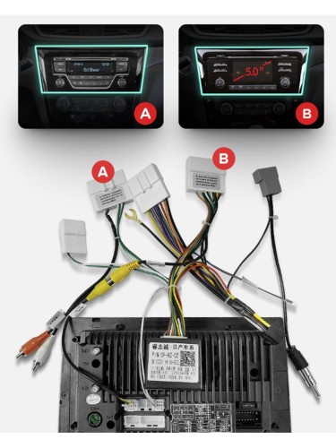 Установочный комплект Teyes для Nissan X-Trail / Qashqai 3 T32 (Manual air conditioning) 2013-2022 (F1) 10.2" (Вариант AB)