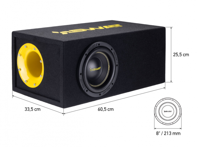 Пассивный автомобильный сабвуферный динамик SWAT MAS-8VB