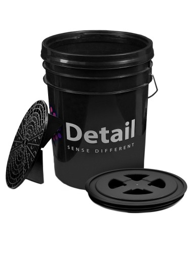 DETAIL - ведро для мойки автомобиля с крышкой и пескоотделителем 20л, черный