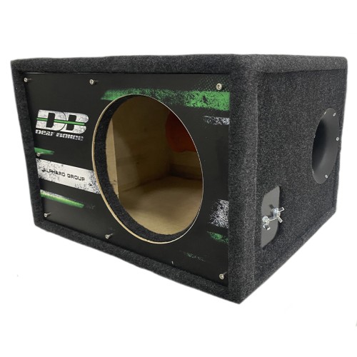 Короб под сабвуфер люкс 10&quot; (25см) с трубой 46L , аэрография Deaf Bonce
