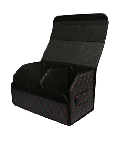 Сумка-органайзер в багажник авто 50*30*35см (фигурный ромб-черный/красный/черный) 