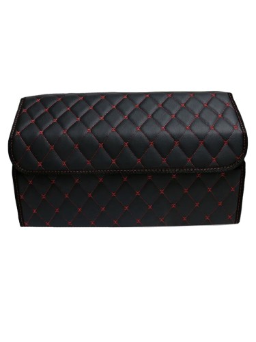 Сумка-органайзер в багажник авто 50*30*35см (фигурный ромб-черный/красный/черный) 