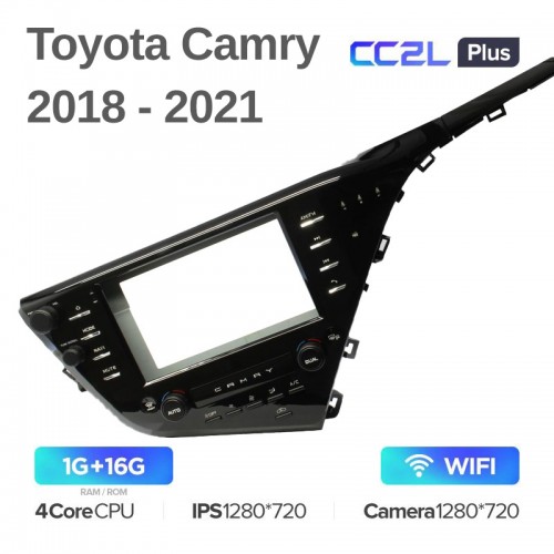 Штатная магнитола Teyes CC2L Plus Toyota Camry 2018-2021 (авто с Navi)