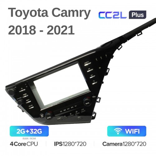 Штатная магнитола Teyes CC2L Plus Toyota Camry 2018-2021 (авто с Navi)