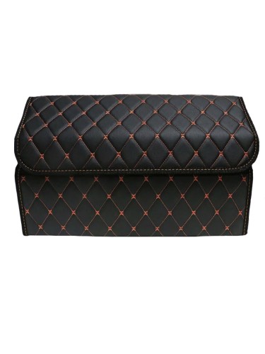 Сумка-органайзер в багажник авто 50*30*35см (фигурный ромб-черный/оранжевый/черный) 