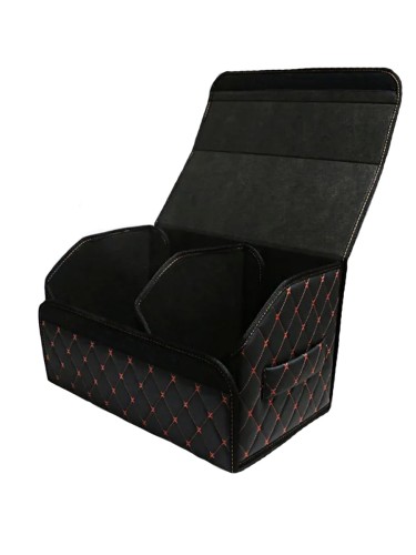 Сумка-органайзер в багажник авто 50*30*35см (фигурный ромб-черный/оранжевый/черный) 