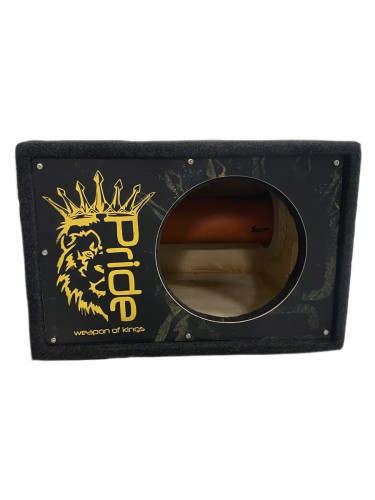 Короб под сабвуфер люкс 10" (25см) с трубой 46L , аэрография Pride