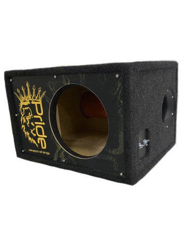 Короб под сабвуфер люкс 10" (25см) с трубой 46L , аэрография Pride