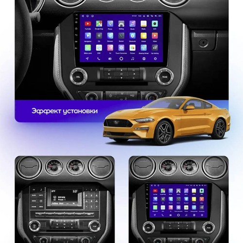 Штатная магнитола Teyes CC3 2K Ford Mustang VI S550 2014-2023 9" (F2) аварийка флажком