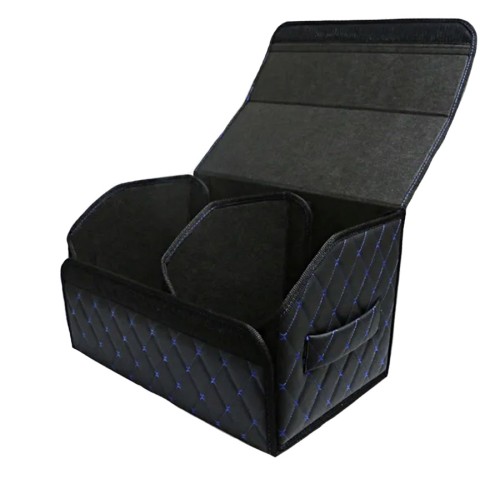 Сумка-органайзер в багажник авто 50*30*35см (фигурный ромб-черный/синий/черный)