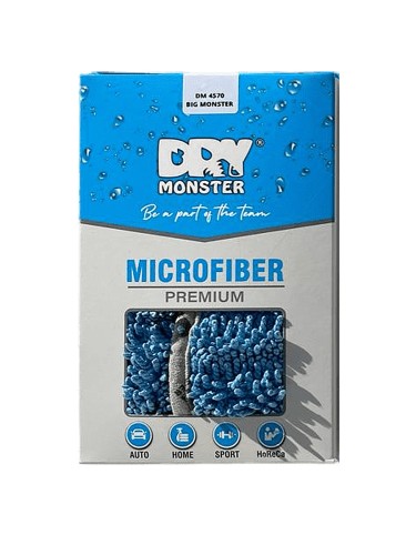 Dry Monster "Big Monster" - микрофибра для сушки 45х70см, 650гр/м, голубой