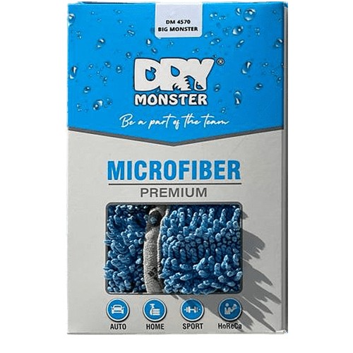 Dry Monster "Big Monster" - микрофибра для сушки 45х70см, 650гр/м, голубой