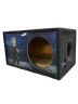 Короб под сабвуфер люкс 12" (30см) с трубой 76L , аэрография Грут