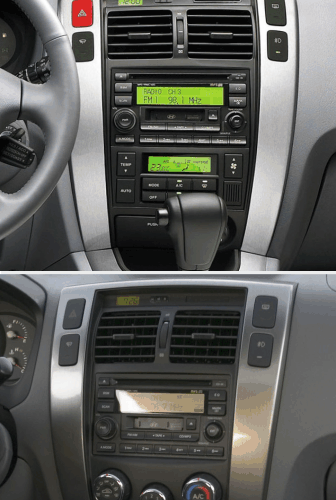 Переходная рамка для установки автомагнитолы Carav 22-1065 HYUNDAI Tucson 2004-2009 (Чёрная) 10&quot;