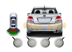 Парковочный радар Wide Media APS-114SL (4 датчика, серебряный)
