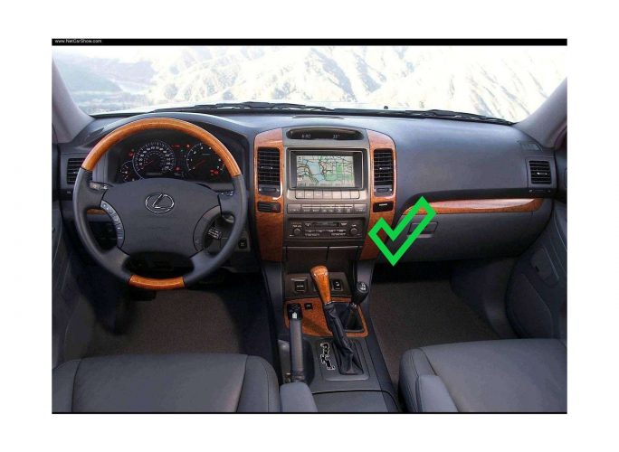Установочный комплект Wide Media 9" для TLC Prado, Lexus GX 2002 - 2009 (для авто с монитором)