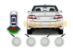 Парковочный радар Wide Media APS-114WH (4 датчика, белый)