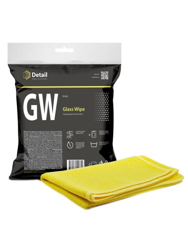 DETAIL "Glass Wipe" - салфетка для очистки стекла 40*40см, 300гр/м, желтый