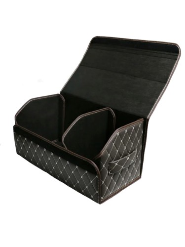 Сумка-органайзер в багажник авто 60*30*35см (фигурный ромб-коричневый/бежевый/коричневый)