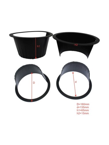 Водозащитные козырьки пластик  6,5"(16,5см) (пара) с подиумом