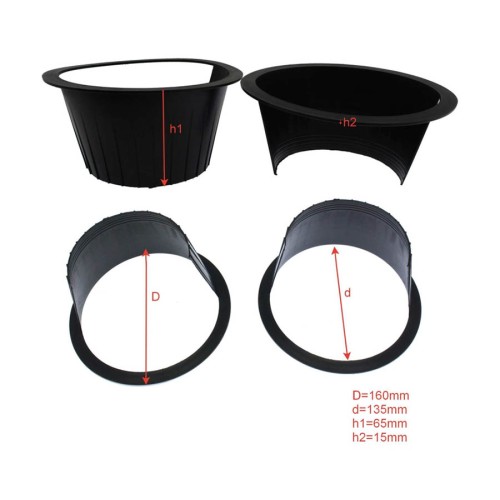 Водозащитные козырьки пластик  6,5&quot;(16,5см) (пара) с подиумом