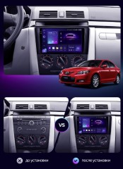 Штатная магнитола Teyes CC3 2K для Mazda 3 BK 2003-2009 9"