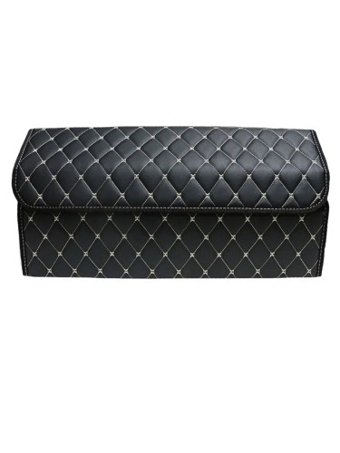 Сумка-органайзер в багажник авто 60*30*35см (фигурный ромб-черный/бежевый/черный)