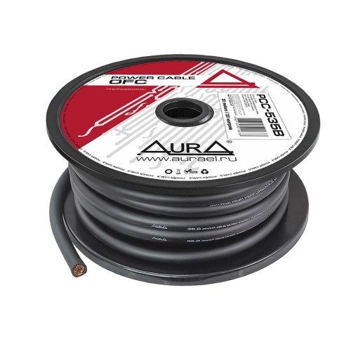Силовой кабель AuRa PCC-535B 2 AWG (35mm2) 1м