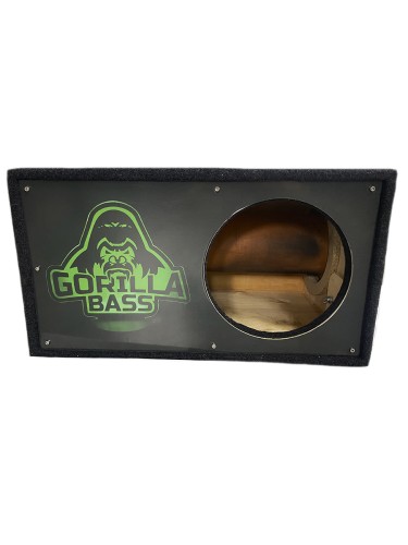 Короб под сабвуфер люкс 12" (30см) с трубой 76L , аэрография Gorilla Bass