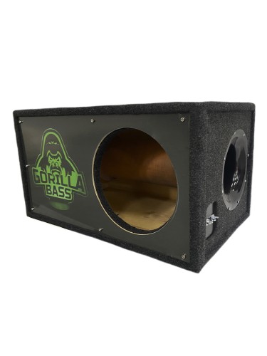 Короб под сабвуфер люкс 12" (30см) с трубой 76L , аэрография Gorilla Bass