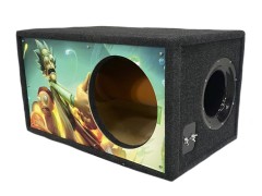 Короб под сабвуфер люкс 15" (38см) с трубой 105L , аэрография Рик и Морти