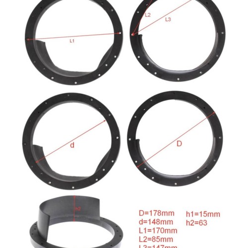 Водозащитные козырьки пластик 6,5&quot;(16,5см) средняя жесткость (пара) с подиумом